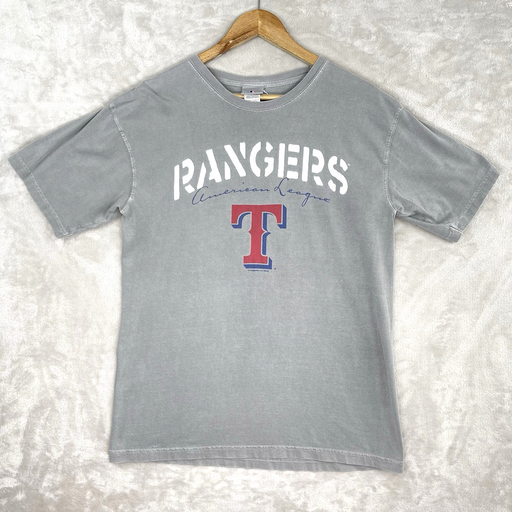 Vintage Texas Rangers Med T Shirt Gray Faded MLB American league VF Imagewear